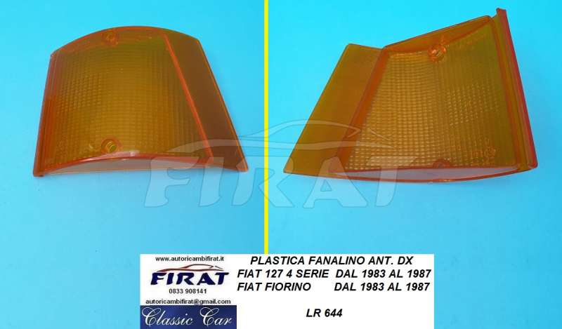 PLASTICA FANALINO FIAT 127 4^SERIE - FIORINO ANT. DX(644)